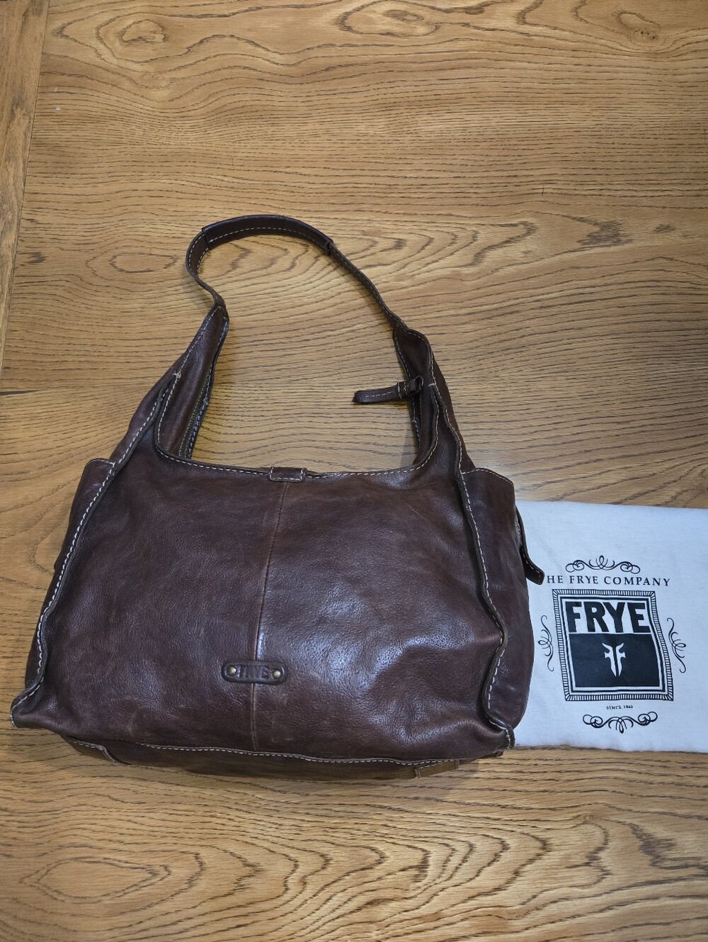 Frye Dark Brown Leather Shoulder Bag